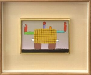 元永定正のしろはにかしょとちょっとだけ（油彩）の作品写真