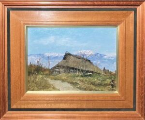 向井潤吉の山麓の家（油彩）の作品写真