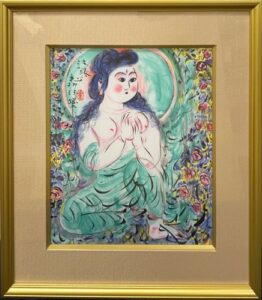 棟方志功の御青施無畏図（版画）の作品写真