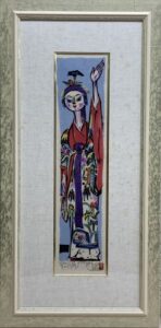 名嘉睦稔のカムロおどり　（版画）の作品写真
