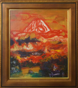 中川力の赤富士（油彩）の作品画像