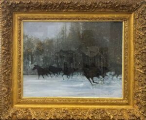 雪原の馬