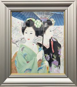 中尾淳の春の雪（日本画）の作品写真