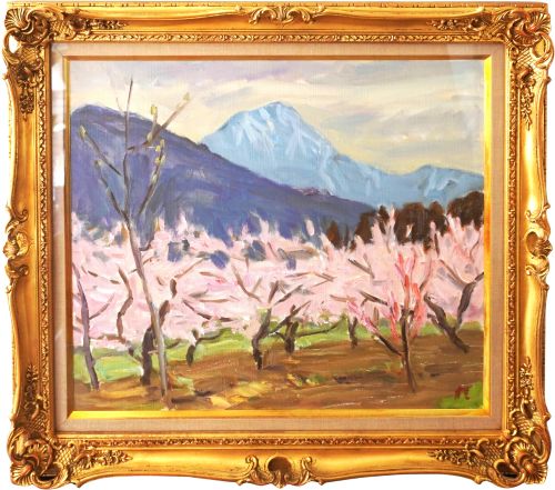 楢原健三の甲斐駒遠望（油彩）の作品写真