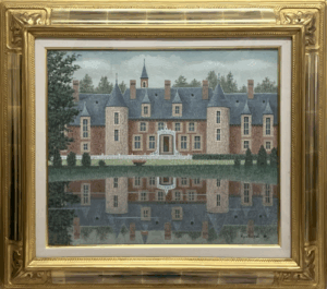 西村龍介、【水辺の村】、希少な画集画、新品高級額 額装付、状態良好 西村龍介の油絵の買取・査定相場と最新の買取価格を公開