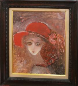 織田広喜　女性の肖像 鉛筆画 織田広喜 女性の肖像 鉛筆画