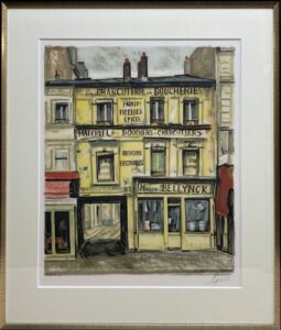 荻須高徳の黄色い店（リトグラフ）の作品写真