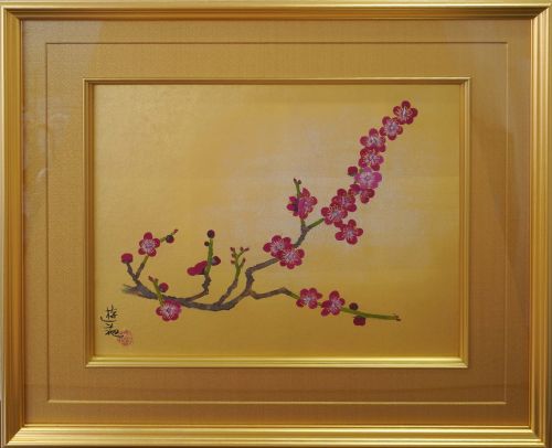 小倉遊亀の紅梅（日本画）の作品写真