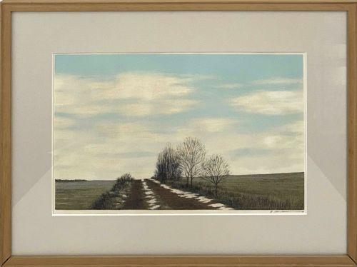 岡野浩二の道（版画）の作品写真
