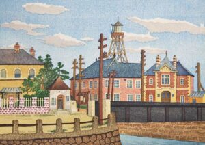 岡鹿之助の橋（版画）の作品写真