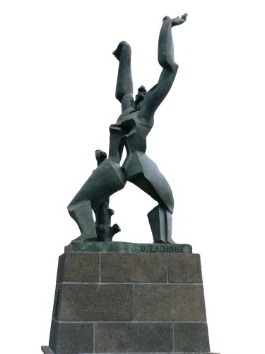 オシップ・ザッキンの破壊された都市（ブロンズ）の作品写真