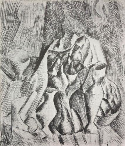 果物皿のある静物