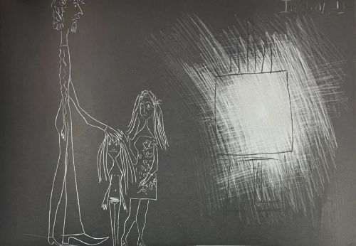 ピエロ・クロメリンクとその妻と娘がスタジオにいる。