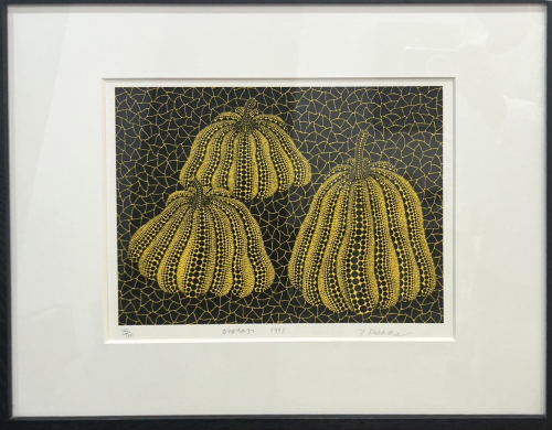 草間彌生のかぼちゃ3つ(版画)の作品写真