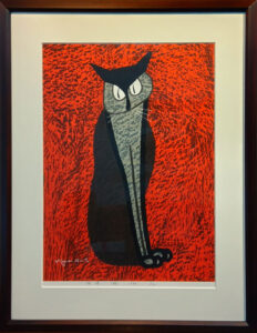 斎藤清の凝視（猫）（動物画）の作品写真