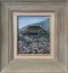 酒井英利の春好日（清水寺）（油彩）の作品写真