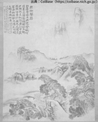 石濤の山水図の作品写真 出典：ColBase（https://colbase.nich.go.jp/）