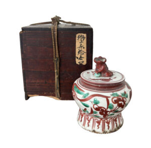 獅子赤絵香炉