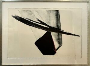 篠田桃紅のSoaring（リトグラフに手彩）の作品写真