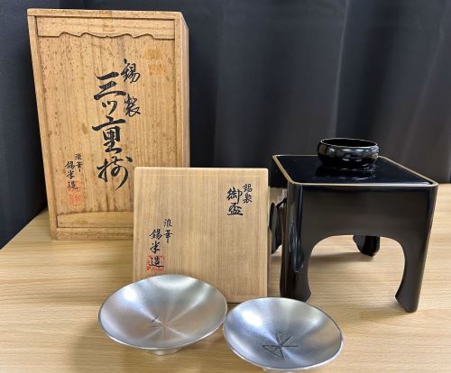 浪華錫半-錫製三ツ重揃