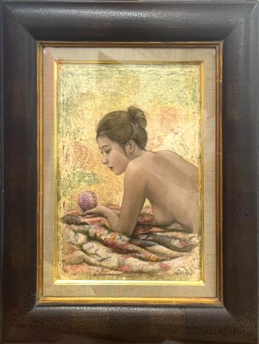 高田明義の手まり（油彩）の作品写真