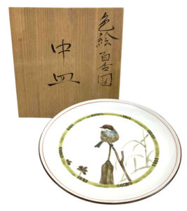 色絵百舌図中皿