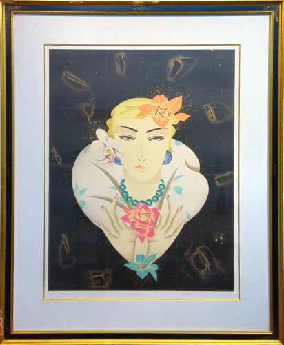 谷川泰宏の花（版画）の作品写真