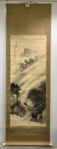 田崎草雲の山水図（掛軸）の作品写真