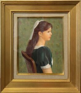 徳田宏行の白いリボン（油彩）の作品写真