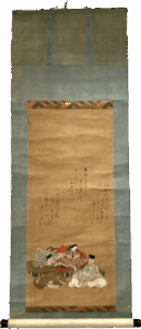 土佐光起の和歌三神図（掛軸）の作品写真
