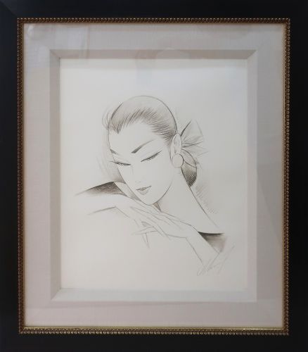 鶴田一郎　憂　リトグラフ　30,000円　20220328