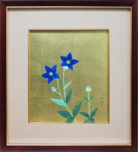 上村松篁の桔梗（版画）の作品写真