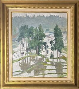 山下大五郎の新田雨晴（油彩）の作品写真